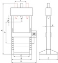 Presse hydraulique avec commande hydropneumatique 20 tonnes OPTIMUM PPH20B - 757170220