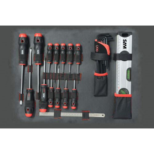 Valise Trolley équipée de 136 outils SAM CP-136NZ