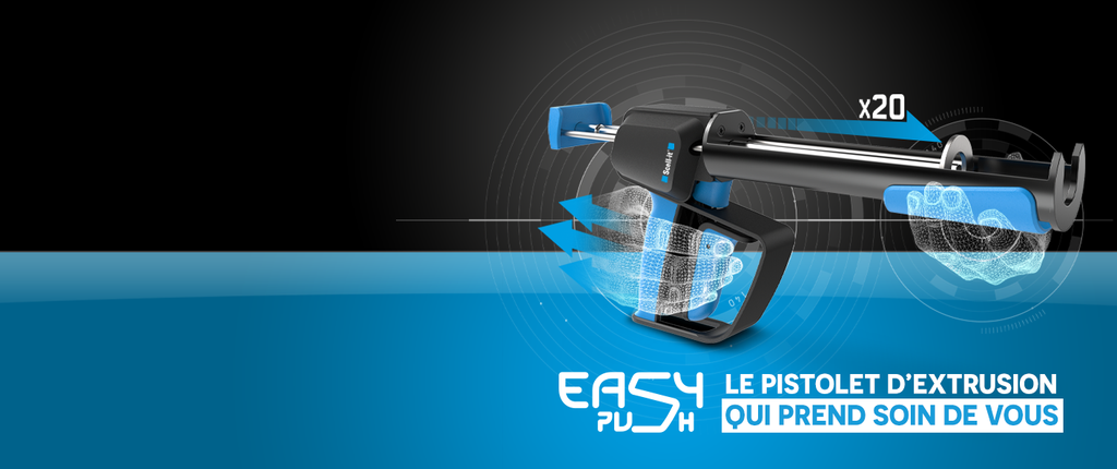 Pistolet pour l’extrusion de cartouches de produits à forte viscosité SCELL-IT EASYPUCH