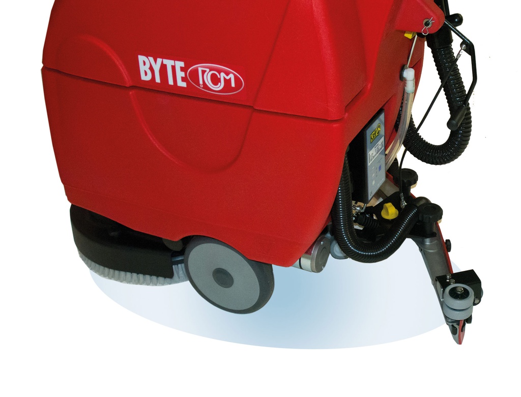 Autolaveuse avec batteries et chargeur incorporé avec traction sur les brosses (semi-automatique) RCM BYTE II 531 - 33.BY.203-ZI