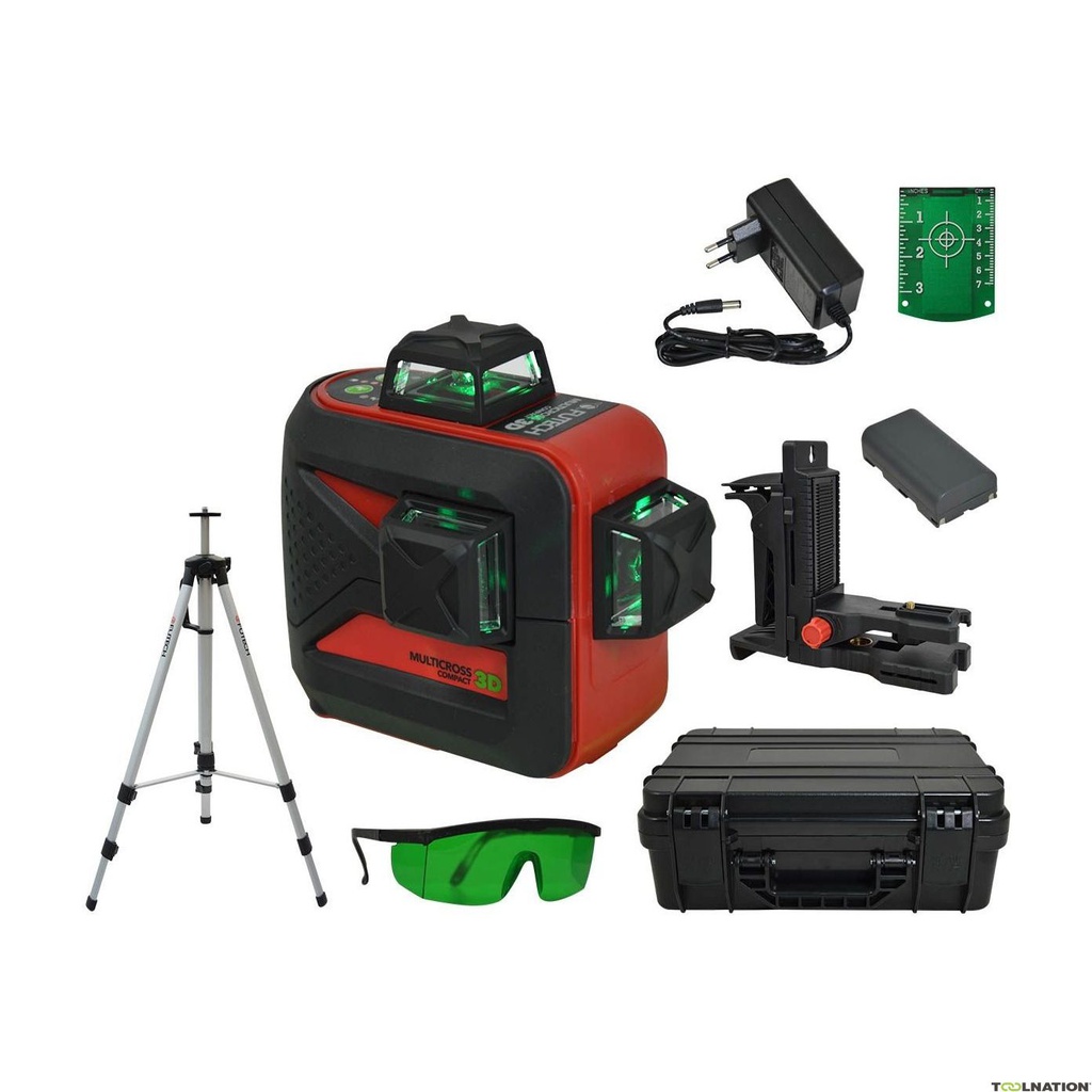 Laser Multicross 3D Compact Vert FUTECH 040.03D + pied 180cm