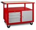 Établi mobile à 3 tiroirs et 1 armoire MW-TOOLS DEW12060L - 856001140