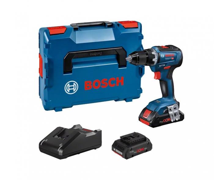 Perceuse visseuse sans fil BOSCH GSR 18V-65 + 2 accus ProCore 4,0Ah - 06019N3206