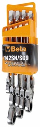 [BE142SNSC9] Jeu de 9 clés mixtes à cliquet articulé BETA 142SN/SC9 Promo