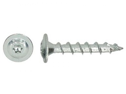 [TD-T30Ø6,0x30Zn] Vis à bois tête disque HAPAX TD-T30 Ø6,0x30 Zn - Boîte à fenêtre 100pcs