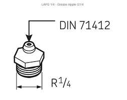 [SKFLAPG1/4] Graisseur raccord de graissage avec filetage mâle G1/4 SKF LAPG 1/4