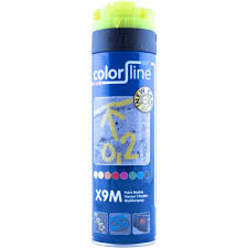 [PROCL21678] Spray de couleur chantier COLORLINE X9M Jaune fluo