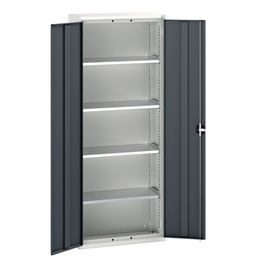 [BO16926119.19] Armoire 800x350x2000mm 4 étagères 2portes ral 7016 BOTT Verso 16926119.19