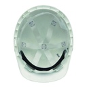 Casque de sécurité fabriqué en polyéthylène avec coiffe en textile à 6 points Blanc CENTURION 1125 PN-SLIP-30MM