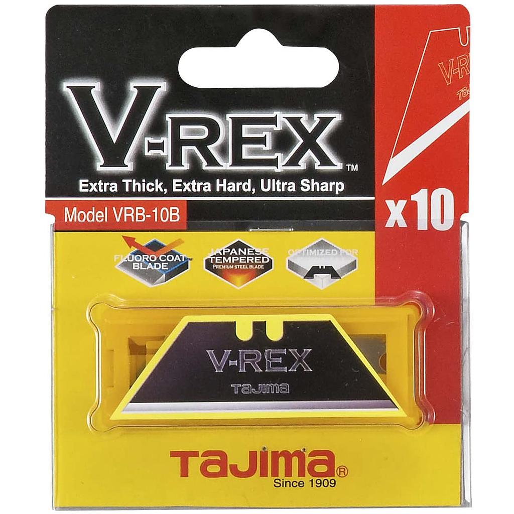 Etui de 10 lames de cutter trapèzes 60x0,7mm TAJIMA V-REX VRB-10B