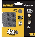 Disque abrasif auto-agrippants version sur toile diamètre 125mm DEWALT DTM3103QZ K80 (5 pièces)