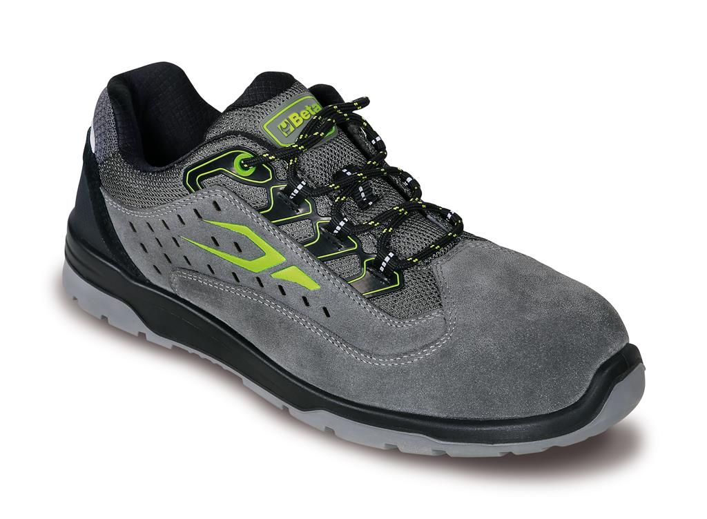 Chaussure basse aérée en croûte de velours avec renfort en microfibre dans la zone du talon BETA 7317NA/44