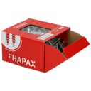 Vis à bois univ HAPAX TF-T10 Ø3,0x16 Zn - Boîte à fenêtre 200pcs