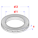 Rondelle de sécurité NORD-LOCK M14 DP 15,2/23,0/3,4 (100pcs)