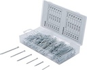 Assortiment de 555 goupilles fendue en acier zingué DIN94 BGS 8048