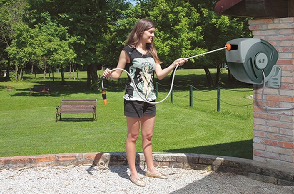 Enrouleur automatique pour eau, tuyau PVC Longueur 30M GF ReWall 80005681