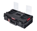 Coffre de rangement QBrick One 200 Profi avec casiers de rangement dans le couvercle.
