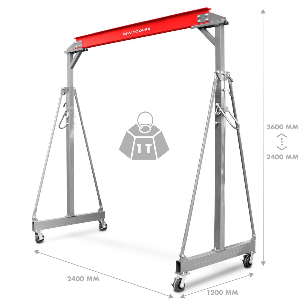 Grue à portique mobile 1 tonne MW TOOLS PTLK1 - 729840060
