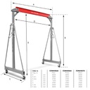Grue à portique mobile 1 tonne MW TOOLS PTLK1 - 729840060