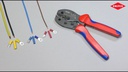 Pince à sertir universelle pour cosses et connecteurs isolés ainsi que connecteurs ouverts non isolés 240mm KNIPEX 975236