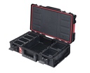 Coffre de rangement QBrick One 200 Profi avec casiers de rangement dans le couvercle.