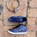 Chaussure haute sportive en cuir nubuck bleu hydrofuge COFRA Pressing S3 pointure 43