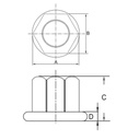 Ecrous avec bride VERTEX MMF8-24 M12X175 - 790000309