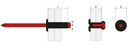 Rivet tête plate Blanc RAL9003 Ø4,0x12 AL/AC MBOX(250pcs) SCELL-IT AWD4012