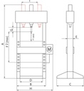 Presse hydraulique de 50 tonnes à fonctionnement hydropneumatique OPTIMUM PPH50B - 757170520