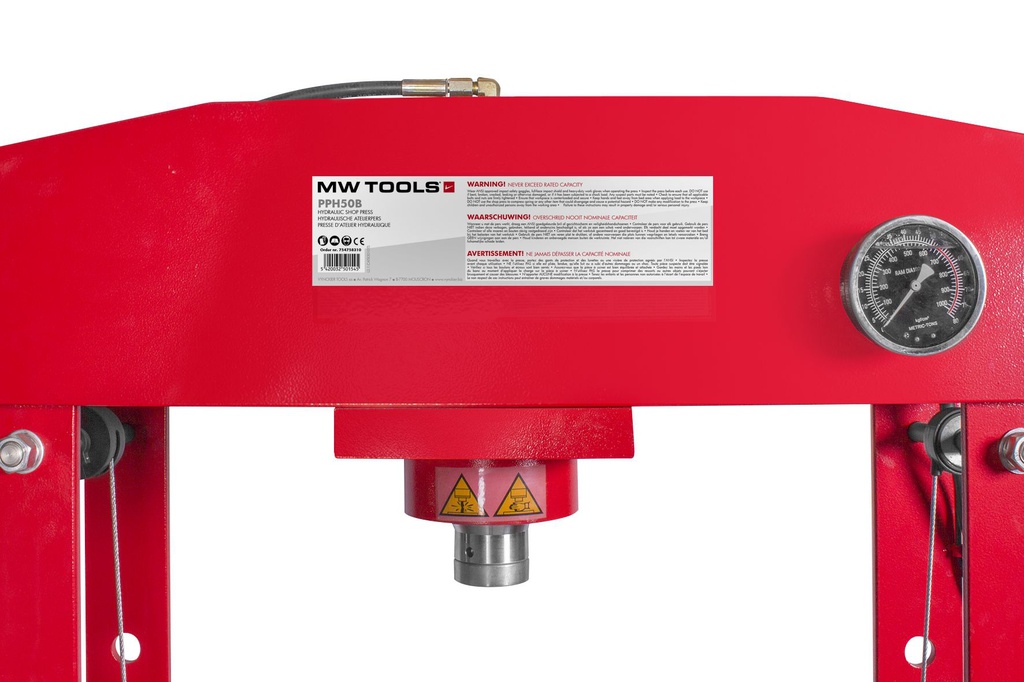 Presse hydraulique de 50 tonnes à fonctionnement hydropneumatique OPTIMUM PPH50B - 757170520