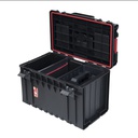 Coffre de rangement QBrick QB14C One 200 Profi avec casiers de rangement dans le couvercle.