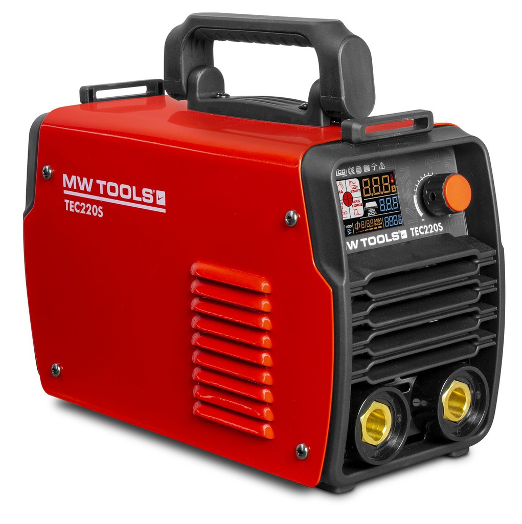 Poste à souder onduleur pour soudage à l'électrode 220 A avec écran LCD et accessoires de soudage MW TOOLS TEC220S - 829000201