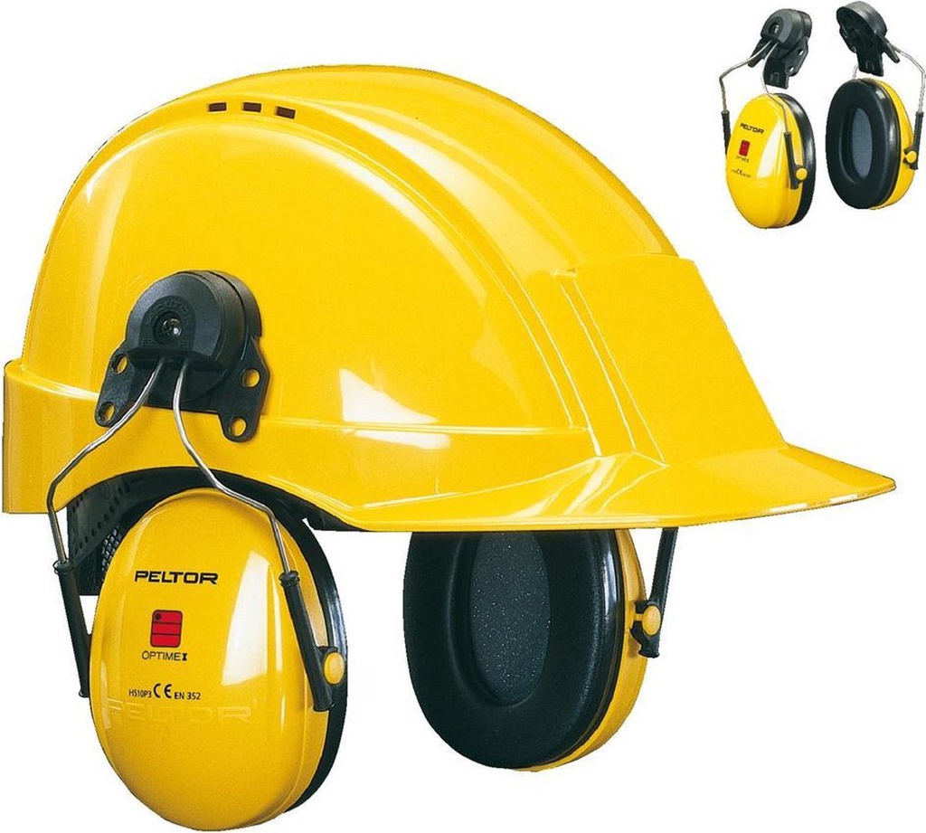 Coquilles anti-bruit jaune clair pour fixation sur casque 3M PELTOR OPTIME I+P3EV/2 30MM (1PC) - EN 352-3 (SNR 27 dB)