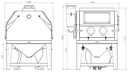 Cabine de sablage de 1200litres avec aspirateur MW TOOLS CAT1200 - 754751579