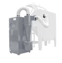 Cabine de sablage avec cartouche filtrante cyclonique très efficace, 1200 litres MW TOOLS CAT1200FC