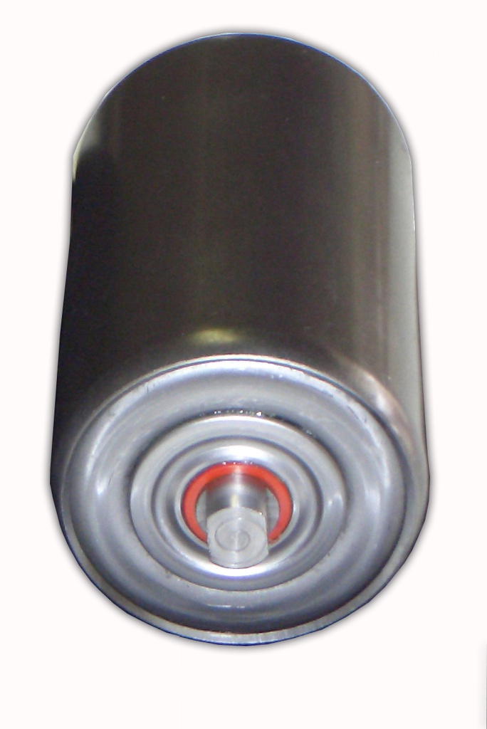 Rouleau de convoyeur a bande dia 89/3,2 x 240mm Axe dia 20 x 266mm Méplats 14x10mm avec roulements 6204