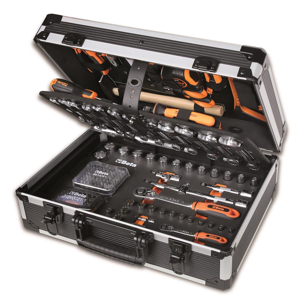 Valise comprenant 163 outils pour la maintenance générale • Panneau porte-outils amovible, module mousse BETA 2056E