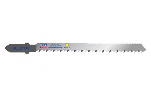 Paquet de 5 lames scie sauteuse pour coupe propre dans le bois WILPU HC 22 DV - T308BO