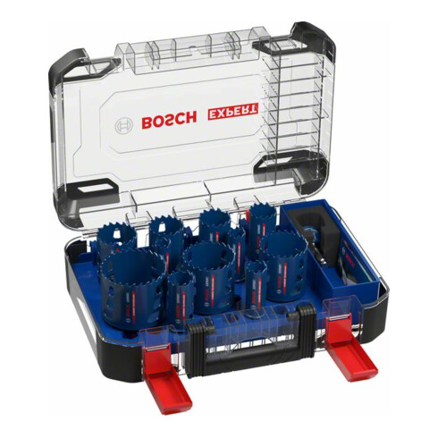 Set de 11 scies trépans EXPERT Tough Material Ø20/22/25/32/35/40/44/51/60/68/76mm  BOSCH - 2608900448
