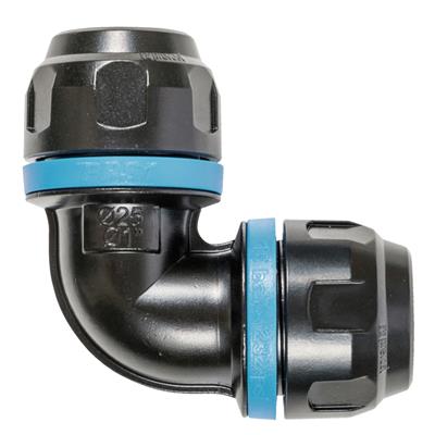 Coude 90° pour tube alu bleu dia 25mm PREVOST PPS19C25