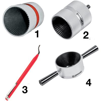 Chamfreineur dia 16-50mm pour tube alu bleu PREVOST PPSCH50
