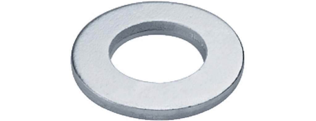 Rondelle DIN125A M8 - Acier de dureté 140HV zingué (200pcs)