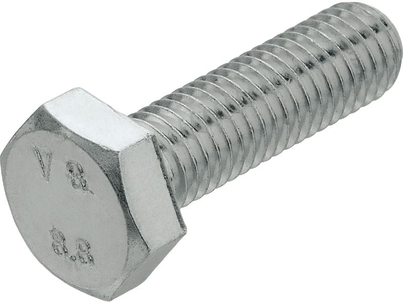 Vis à tête hexagonale DIN933 M4x10 / 8.8 - Zingué filet total (500pcs)