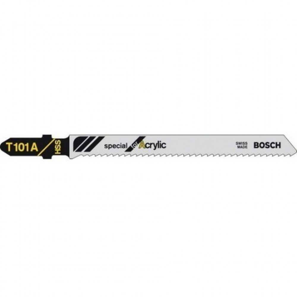 Paquet de 5 lames scie sauteuse Acrylic Plexiglas, Polycarbonate BOSCH T101A - 2608631010