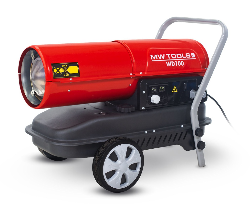 Chauffage diesel avec ventilateur, canon à chaleur MW-TOOLS WD100