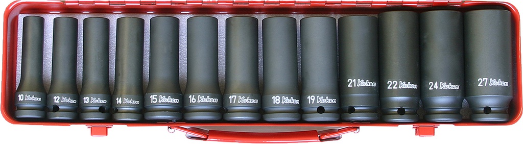 Coffre de 13 douilles à chocs longue 1/2&quot; KOKEN 14208M