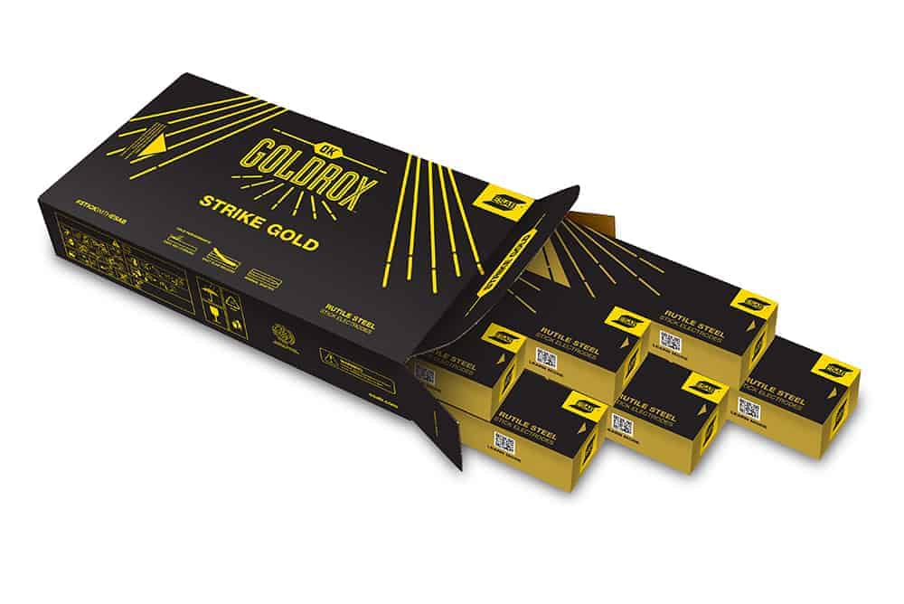 Etui électrodes rutiles ESAB OK GOLDROX 2.5X350MM - Etui de 2,5Kg