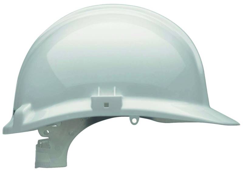 Casque de sécurité fabriqué en polyéthylène avec coiffe en textile à 6 points Blanc CENTURION 1125 PN-SLIP-30MM