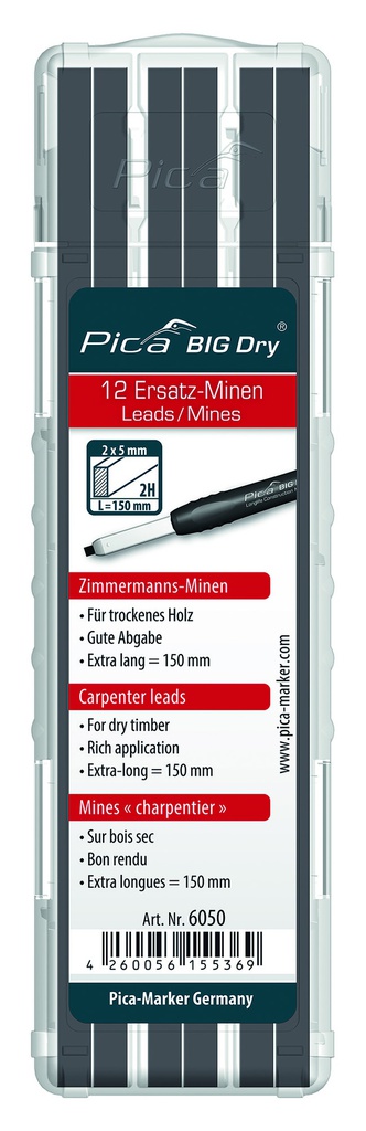 Pica BIG-Dry Refill-set Carpenter 2H