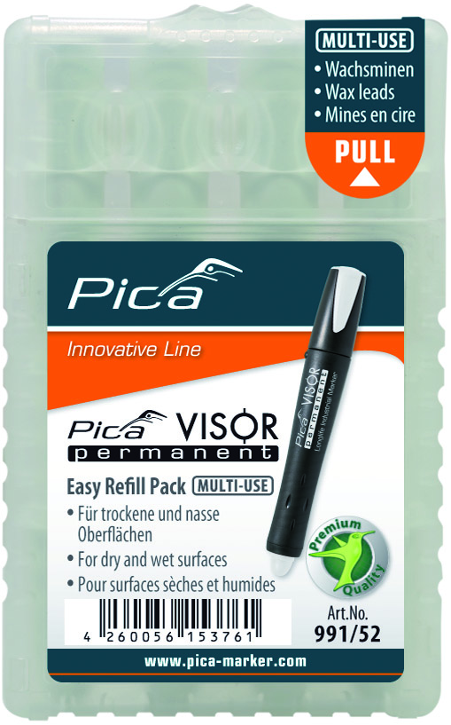 VISOR permanent refills, white, 5 pc/box